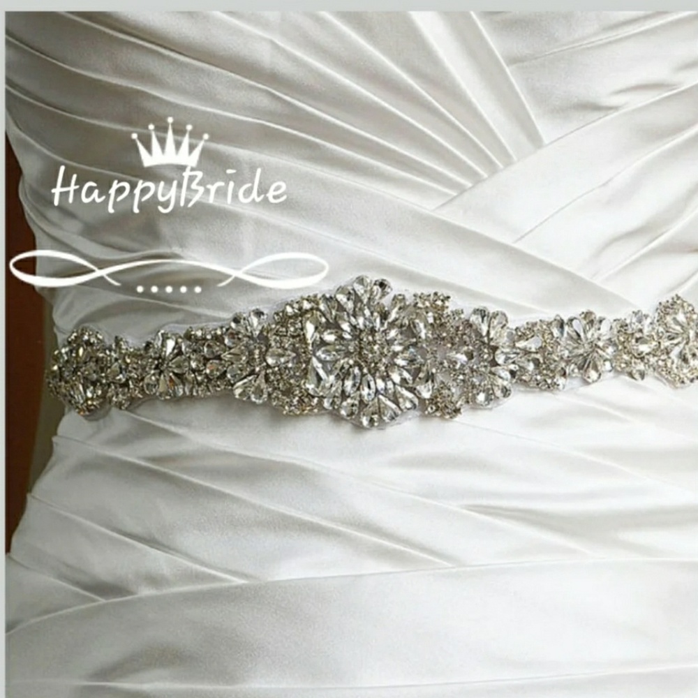 Stunning Rhinestone Crystal Sash Belt